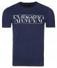 T-shirt Emporio Armani duże logo koszulka męska granatowa bawełniana